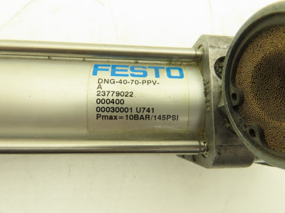 Festo DNG-40-70-PPV-A Pneumatic Air Cylinder 40mm Bore 70mm Stroke 145psi Clevis