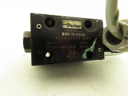 Parker D1VW020HNJW91 Hydraulic Directional Solenoid Valve 2-Pos 24Vdc D1VW