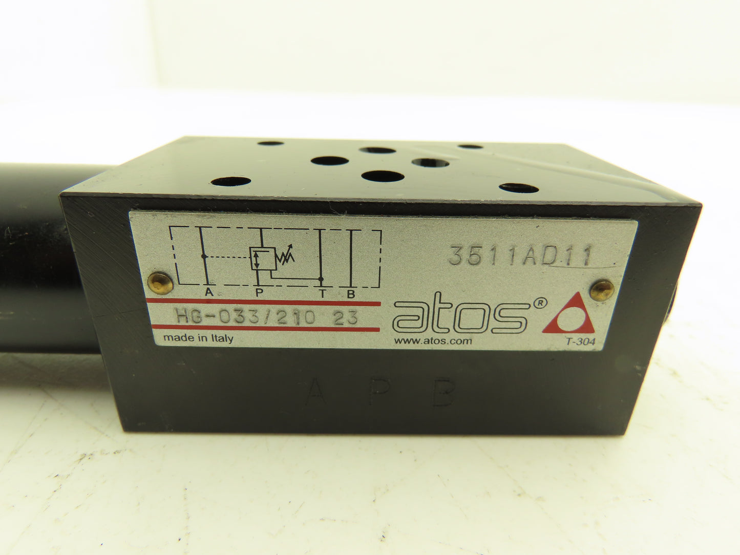Atos HG-033/210 23 Hydraulic Pressure Relief Sandwich Valve