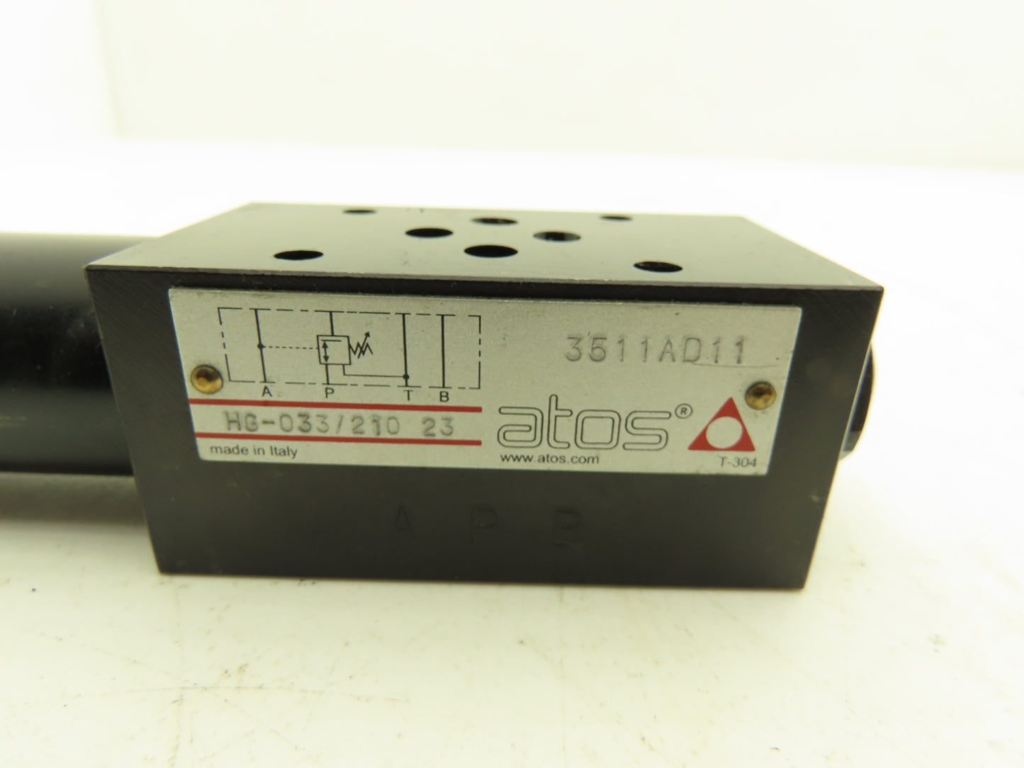 Atos HG-033/210 23 Hydraulic Pressure Relief Sandwich Valve