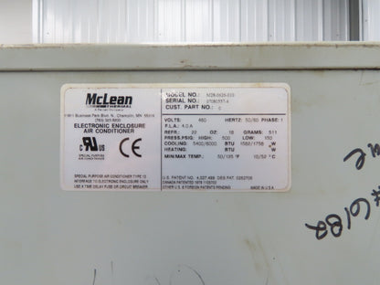 McLean M28-0626-010 Electrical Enclosure Air Conditioner 6000 BTU 460V 1Ph