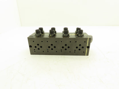 Parker MSP4D23BA910 Hydraulic 4-Station Manifold Valve Block 5000psi Cetop 3