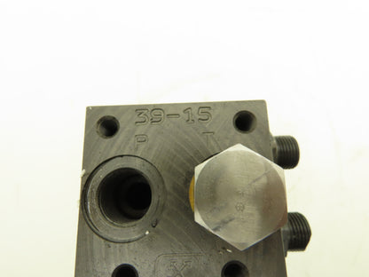 Parker MSP4D23BA910 Hydraulic 4-Station Manifold Valve Block 5000psi Cetop 3