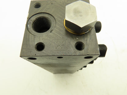 Parker MSP4D23BA910 Hydraulic 4-Station Manifold Valve Block 5000psi Cetop 3