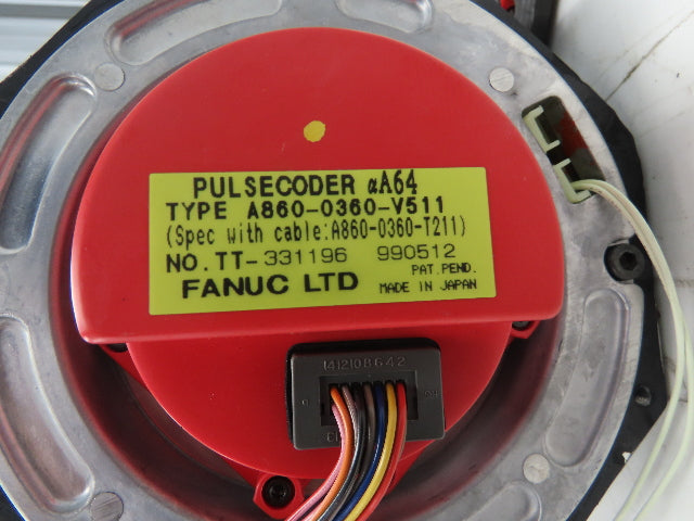 Fanuc A06B-0147-B176 AC Servo Motor 3.8kW 157v 3Ph 2000RPM Encoder A8600360V511