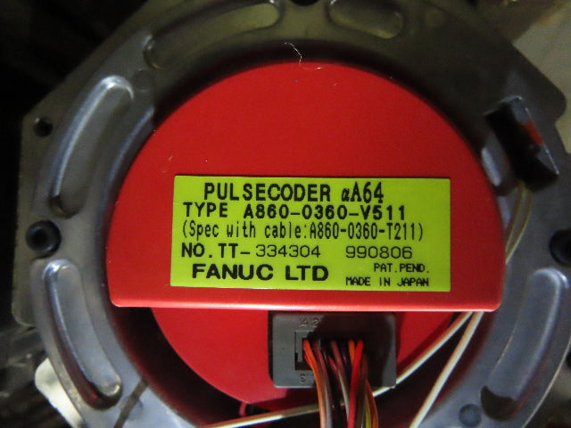 Fanuc A06B-0152-B076 AC Servo Motor 4.5kW 194v 3Ph 2000RPM Encoder A8600360V511