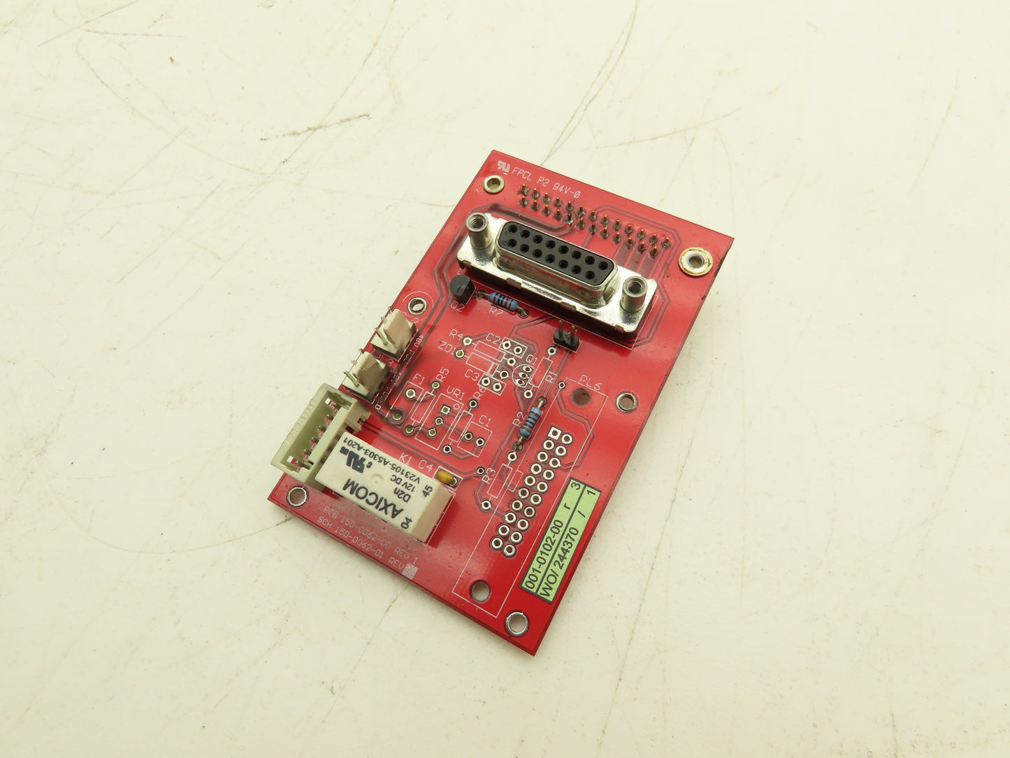 Rofin Sinar 150-0062-00 Rev 1 Circuit Board D-Sub 15-Pin 25-Pin Connector