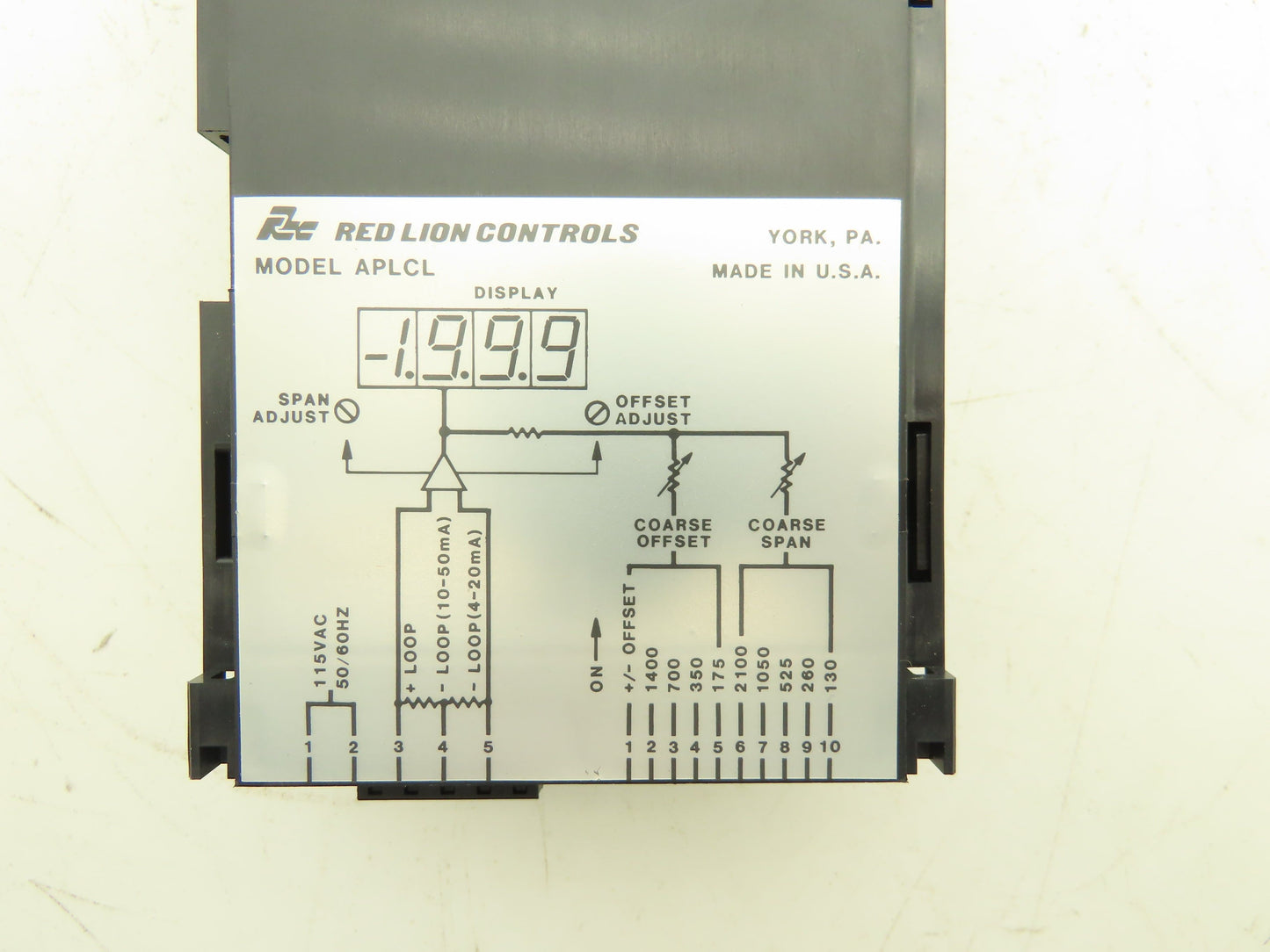 Red Lion APLCL400 Apollo Current Loop Indicator 3 1/2 Digit LED Display Module
