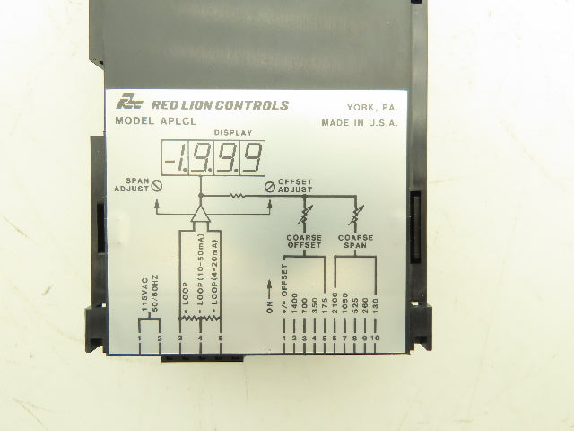 Red Lion APLCL400 Apollo Current Loop Indicator 3 1/2 Digit LED Display Module