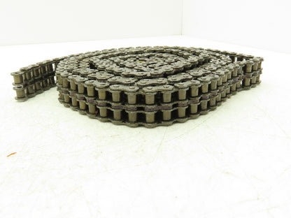 Diamond #40 Double Roller Chain Riveted 0.500 Pitch 10' Box & Master Link