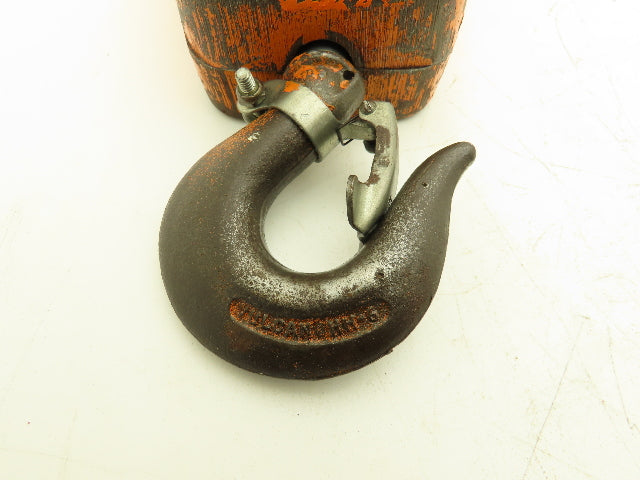 P&H Cleveland Tramrail 1 Ton Single Sheave Crane Hoist Swivel Hook Block 2000 Lb