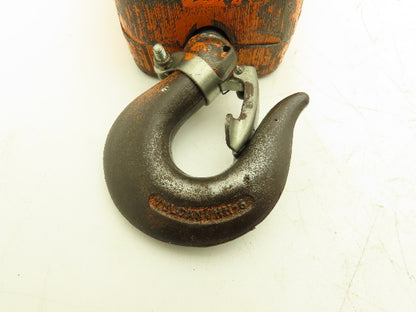 P&H Cleveland Tramrail 1 Ton Single Sheave Crane Hoist Swivel Hook Block 2000 Lb