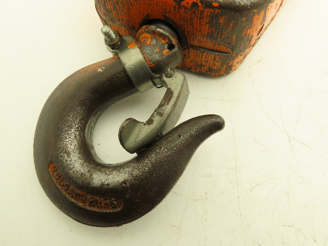 P&H Cleveland Tramrail 1 Ton Single Sheave Crane Hoist Swivel Hook Block 2000 Lb