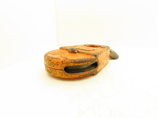 P&H Cleveland Tramrail 1 Ton Single Sheave Crane Hoist Swivel Hook Block 2000 Lb