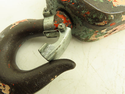 1 Ton Single Sheave Crane Hoist Swivel Hook Block 2000 Lb