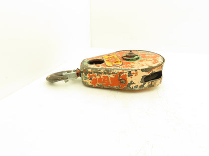 1 Ton Single Sheave Crane Hoist Swivel Hook Block 2000 Lb