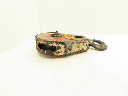 1 Ton Single Sheave Crane Hoist Swivel Hook Block 2000 Lb