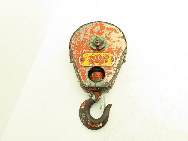 1 Ton Single Sheave Crane Hoist Swivel Hook Block 2000 Lb