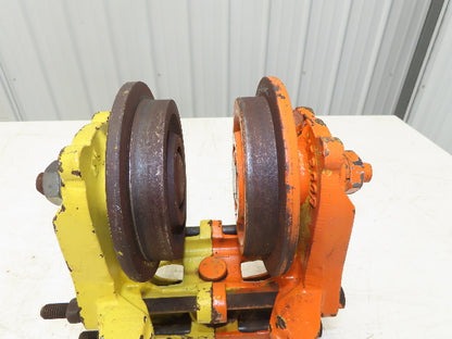 Cleveland Tramrail Underhung Bridge Crane End Truck ES Idler Head WA 5" Wheels