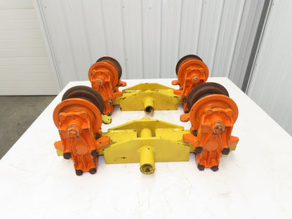 Cleveland Tramrail Underhung Bridge Crane End Truck Set  3-1/4" Flange