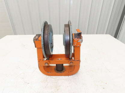 Cleveland Tramrail Underhung Bridge Crane End Truck H-1/2 Idler Head WA 5"Wheels