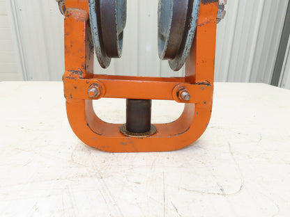 Cleveland Tramrail Underhung Bridge Crane End Truck H-1/2 Idler Head WA 5"Wheels