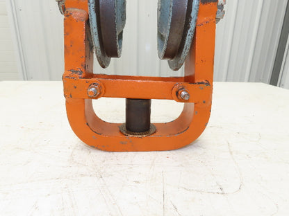 Cleveland Tramrail Underhung Bridge Crane End Truck H-1/2 Idler Head WA 5"Wheels