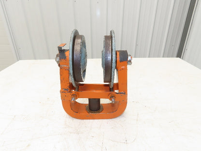 Cleveland Tramrail Underhung Bridge Crane End Truck H-1/2 Idler Head WA 5"Wheels