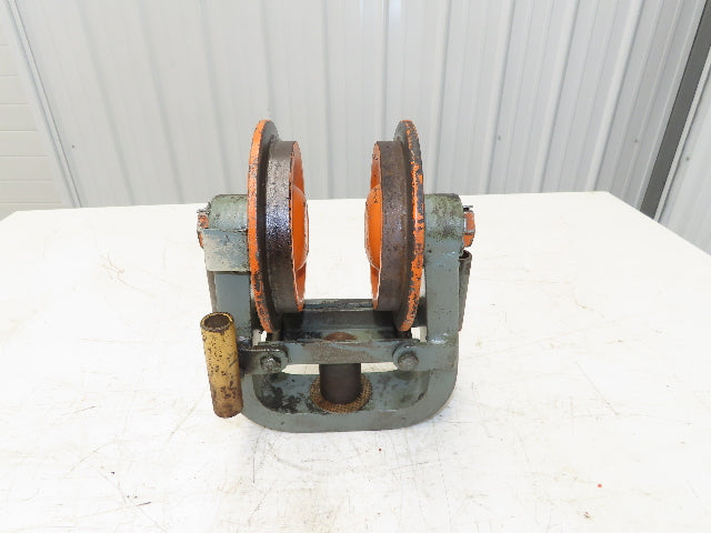 Cleveland Tramrail Underhung Bridge Crane End Truck H-1/2 Idler Head WA 5"Wheels