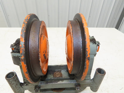 Cleveland Tramrail Underhung Bridge Crane End Truck H-1/2 Idler Head WA 5"Wheels