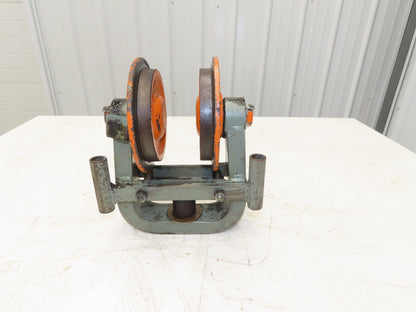 Cleveland Tramrail Underhung Bridge Crane End Truck H-1/2 Idler Head WA 5"Wheels