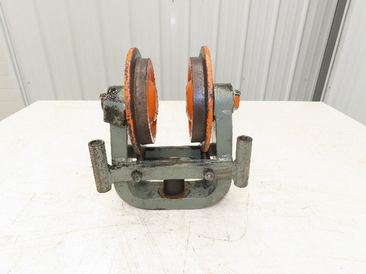 Cleveland Tramrail Underhung Bridge Crane End Truck H-1/2 Idler Head WA 5"Wheels