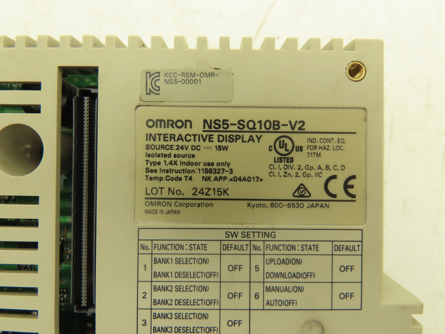 Omron NS5-SQ10B-V2 Touchscreen HMI 5.7" Interactive Display 24VDC