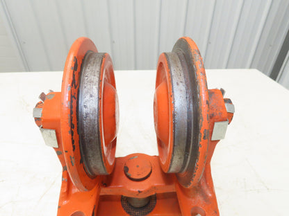 Cleveland Tramrail Underhung Bridge Crane End Truck H-3000 Idler Head WA 5"Wheel