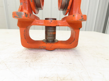 Cleveland Tramrail Underhung Bridge Crane End Truck H-3000 Idler Head WA 5"Wheel