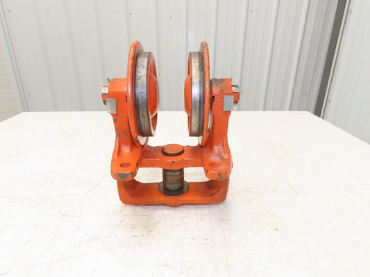 Cleveland Tramrail Underhung Bridge Crane End Truck H-3000 Idler Head WA 5"Wheel