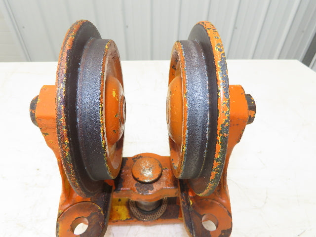 Cleveland Tramrail Underhung Bridge Crane End Truck H-3000 Idler Head WA 5"Wheel
