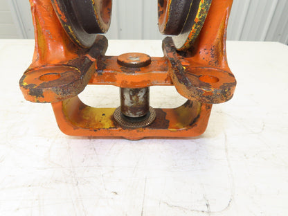 Cleveland Tramrail Underhung Bridge Crane End Truck H-3000 Idler Head WA 5"Wheel