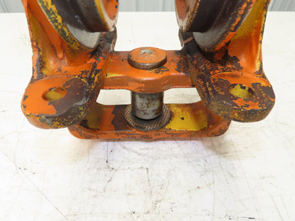 Cleveland Tramrail Underhung Bridge Crane End Truck H-3000 Idler Head WA 5"Wheel