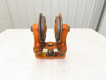 Cleveland Tramrail Underhung Bridge Crane End Truck H-3000 Idler Head WA 5"Wheel