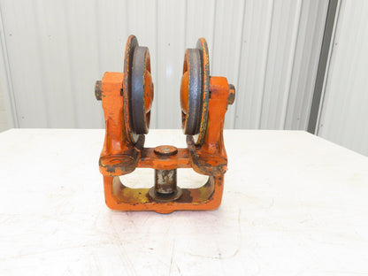 Cleveland Tramrail Underhung Bridge Crane End Truck H-3000 Idler Head WA 5"Wheel