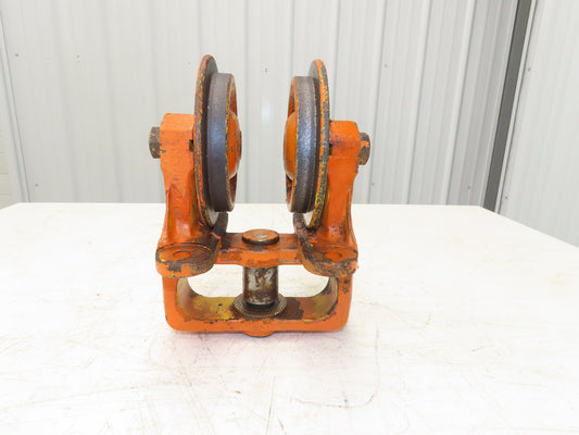 Cleveland Tramrail Underhung Bridge Crane End Truck H-3000 Idler Head WA 5"Wheel
