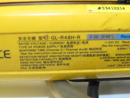 Keyence GL-R48H Safety Light Curtain Transmitter & Receiver Set 940mm 15m