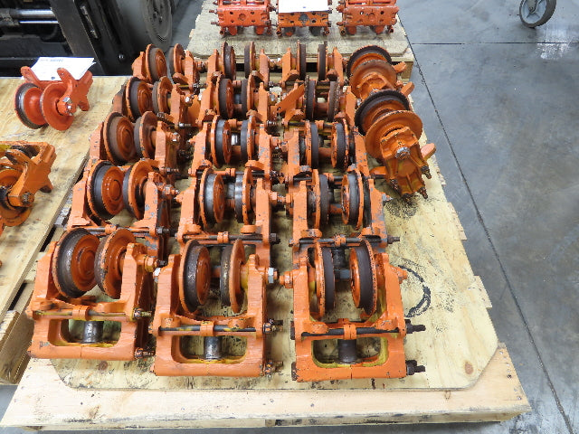 Cleveland Tramrail Underhung Bridge Crane End Truck ES Idler Head WA 5" Wheels