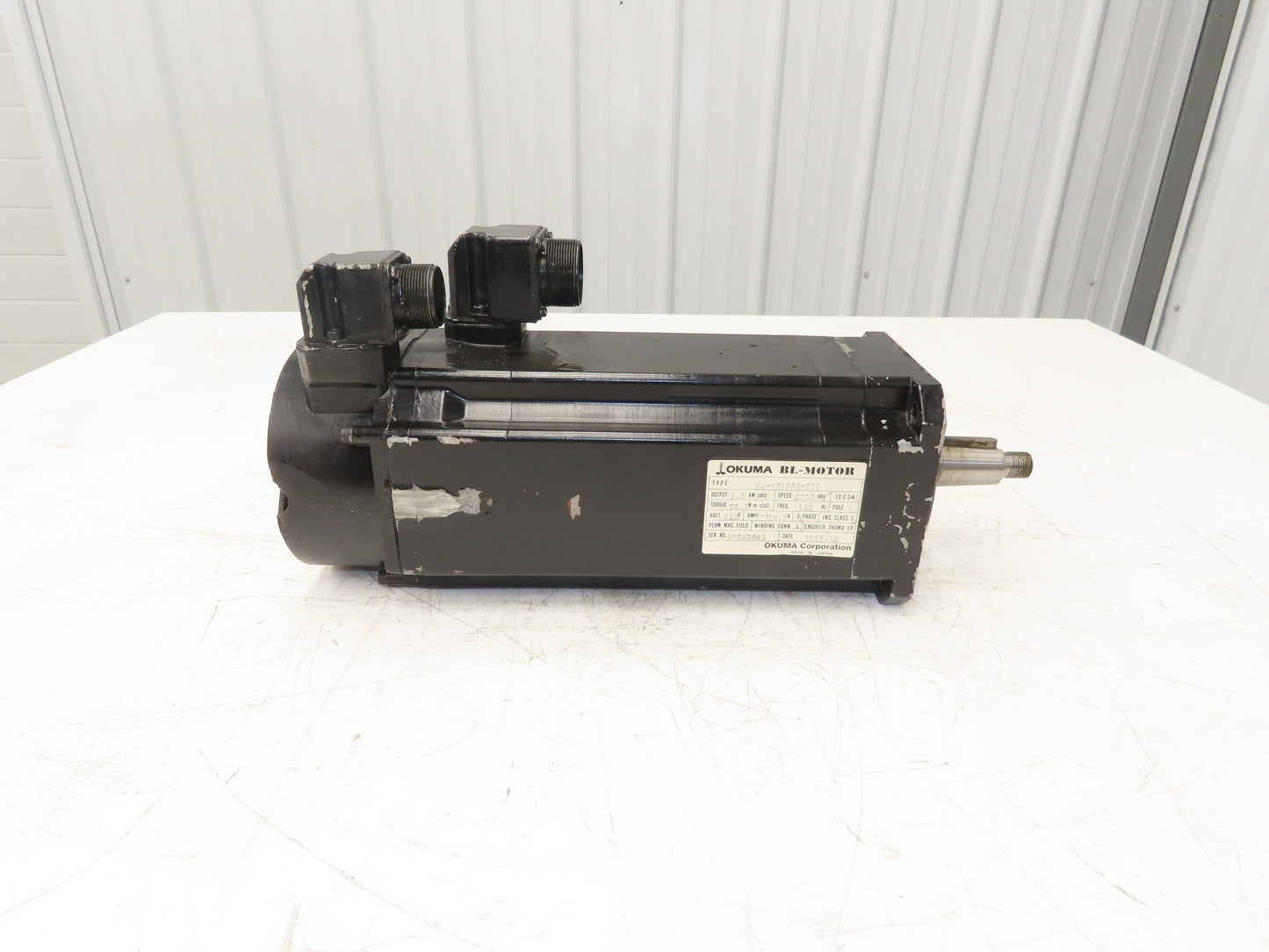 Okuma BL-MC190E-20T AC Servo Motor 3.9kW 2000 RPM 133V 3PH Encoder ER-HC-7200D