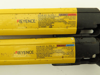 Keyence GL-R08L Safety Light Curtain Transmitter & Receiver Set 280mm 15m