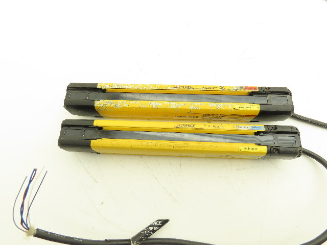 Keyence GL-R12H Safety Light Curtain Transmitter & Receiver Set 25mm x 220mm 15m