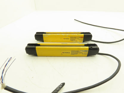 Keyence GL-R12H Safety Light Curtain Transmitter & Receiver Set 25mm x 220mm 15m