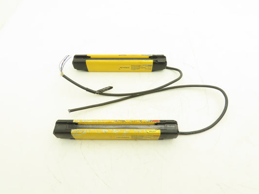 Keyence GL-R12H Safety Light Curtain Transmitter & Receiver Set 25mm x 220mm 15m