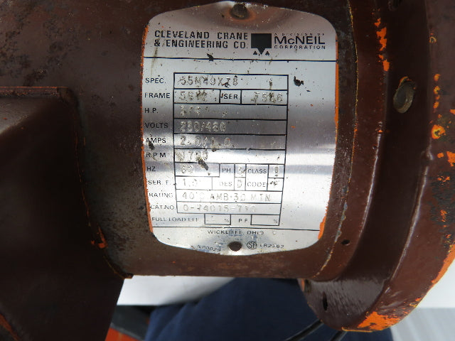 Cleveland Tramrail Underhung Bridge Crane Motorized End Truck Drive WA 5" Wheels